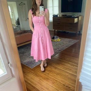 Staud bubble gun pink dress
